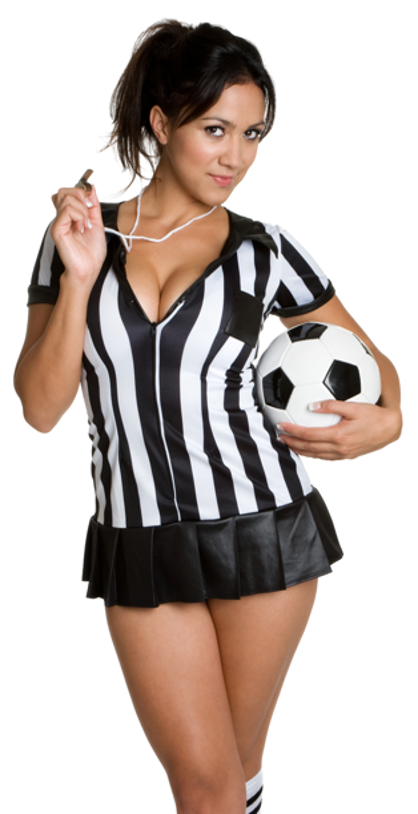 Sexy girl with football